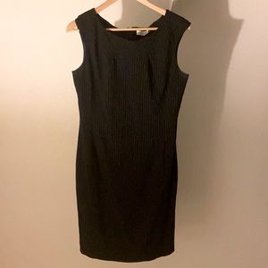 Calvin Klein black pinstripe shift dress